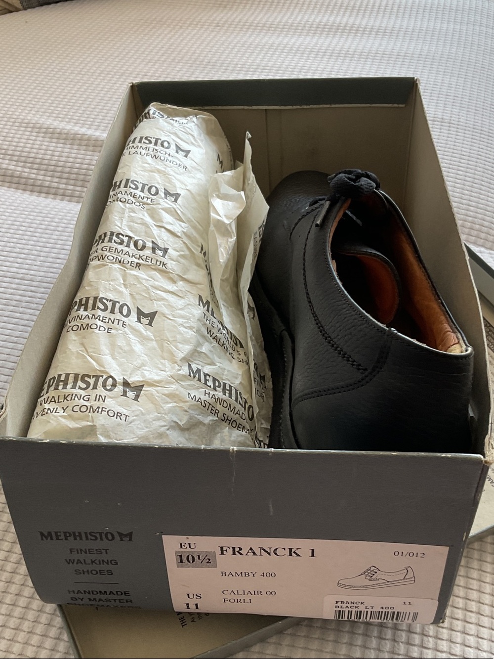 Mephisto Men's Black Leather Lace-Up Derby Shoe - Picture 4 of 6